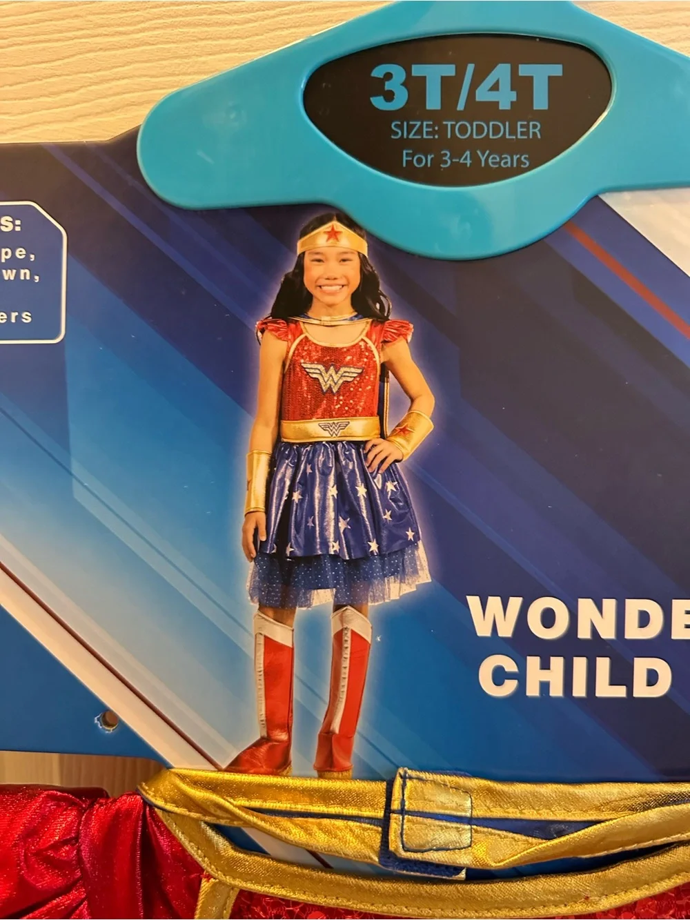 DC Wonder Woman Kids Superhero Costume - Red, Blue & Gold